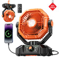 Portable Camping Fan with LED Lantern