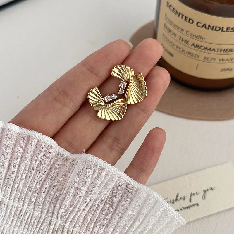 Simple Gold Color Metal Spiral Earrings for Women Fashion Statement  Zirocn Stud Earring Jewelry Gifts Pendiente