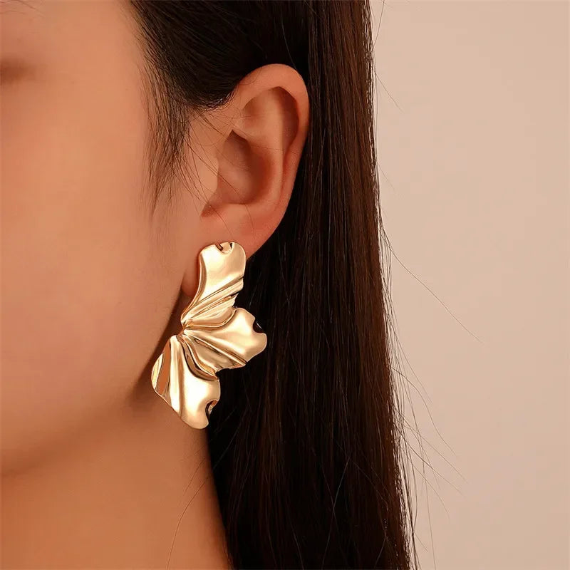 Simple Gold Color Metal Spiral Earrings for Women Fashion Statement  Zirocn Stud Earring Jewelry Gifts Pendiente